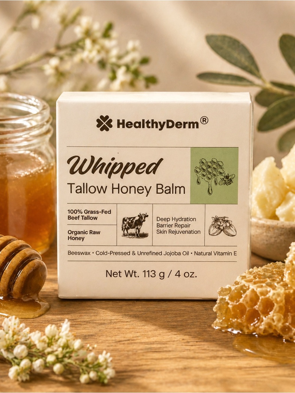 Healthy Derm Whipped Tallow Honey Balm